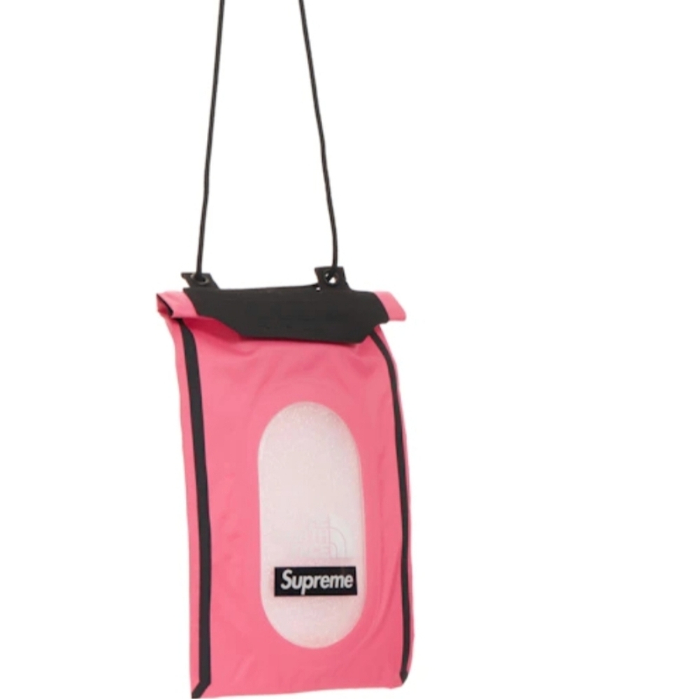 Supreme/North Face Black and Pink Neck Pouch